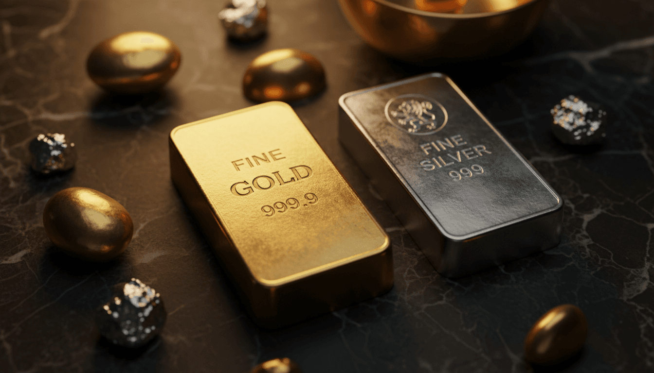 Precious metals trading - gold and silver ingots