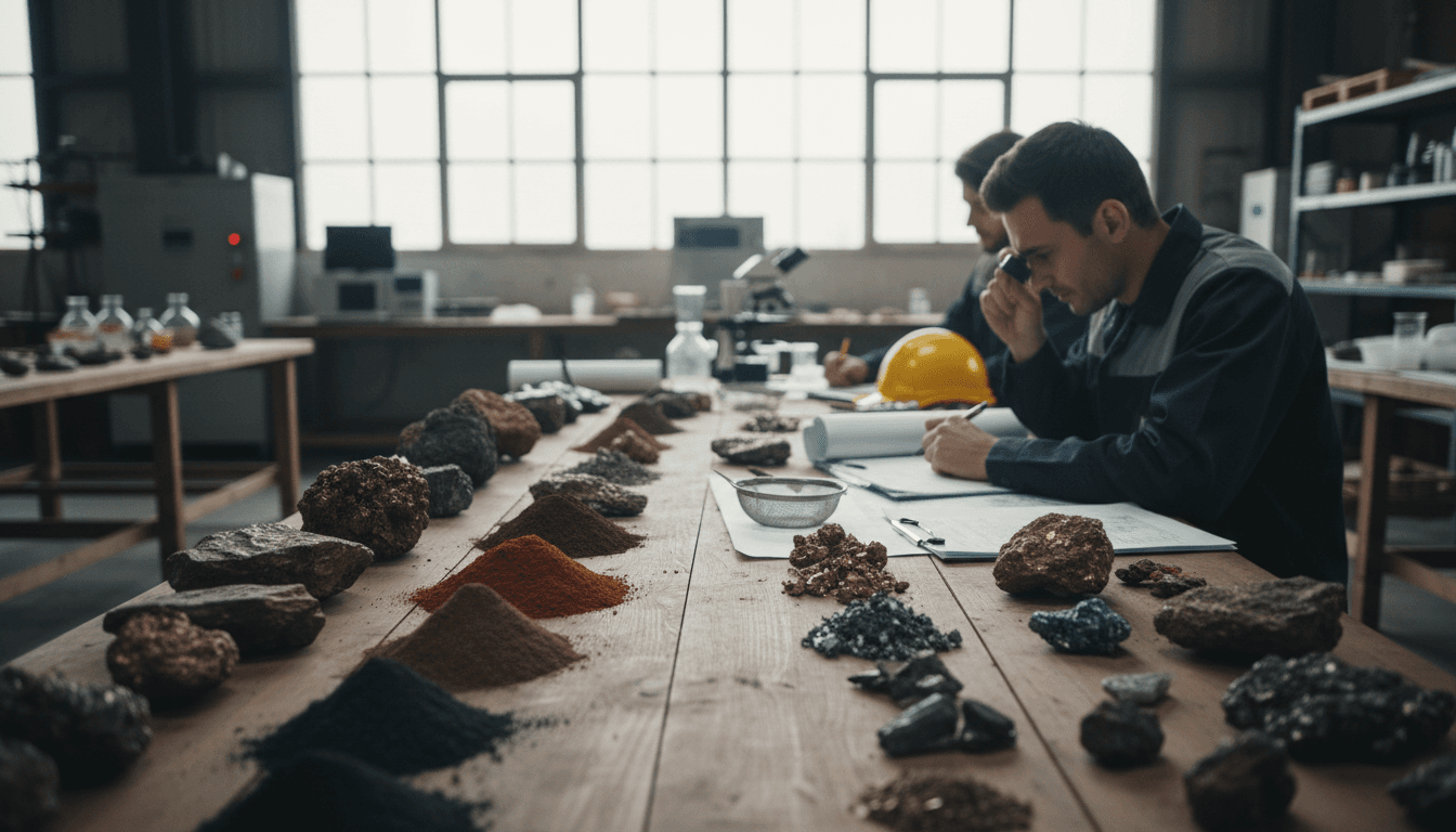 Strategic mineral sourcing - ore samples and assessment