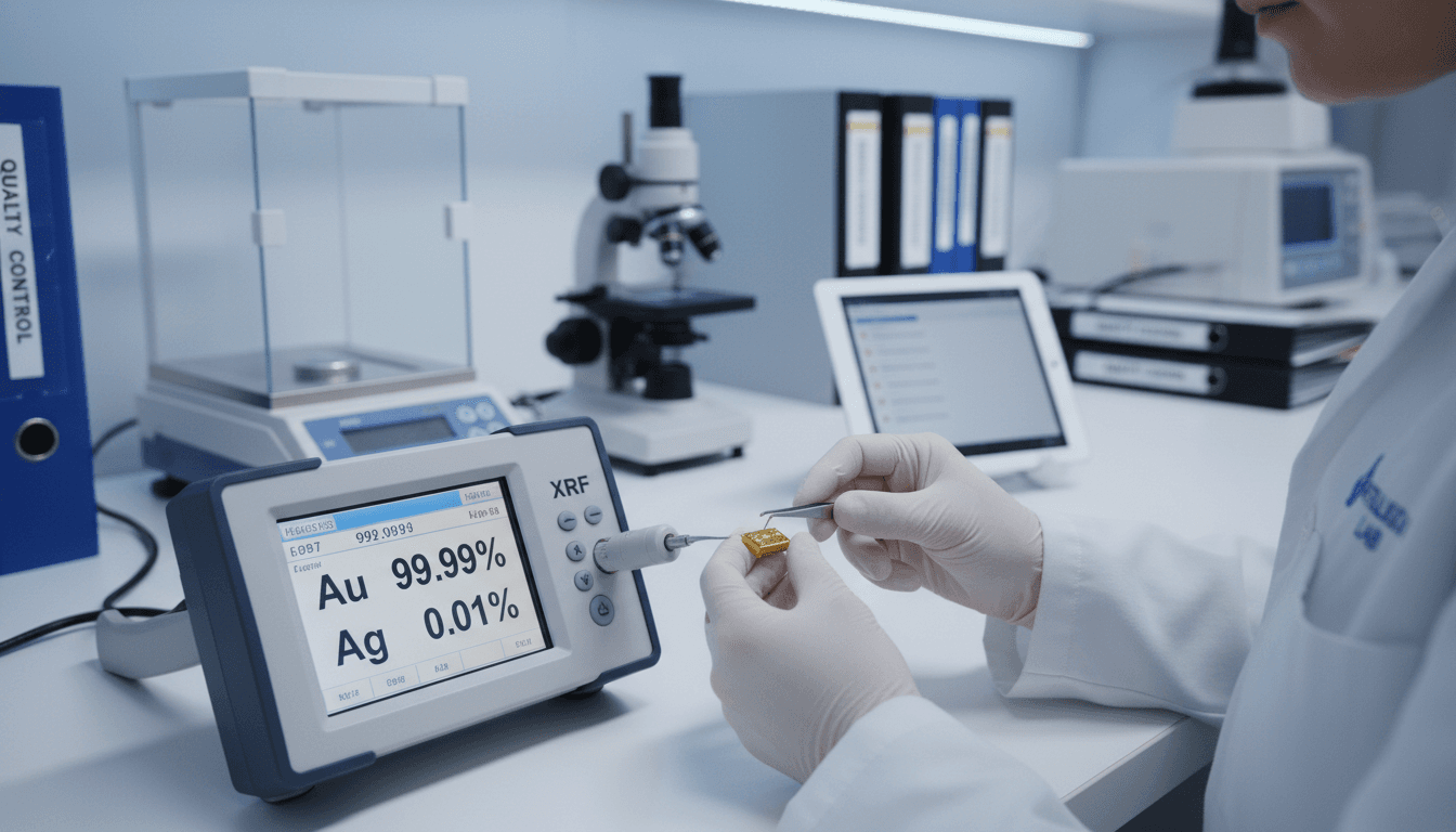 Quality assurance - laboratory testing of precious metals
