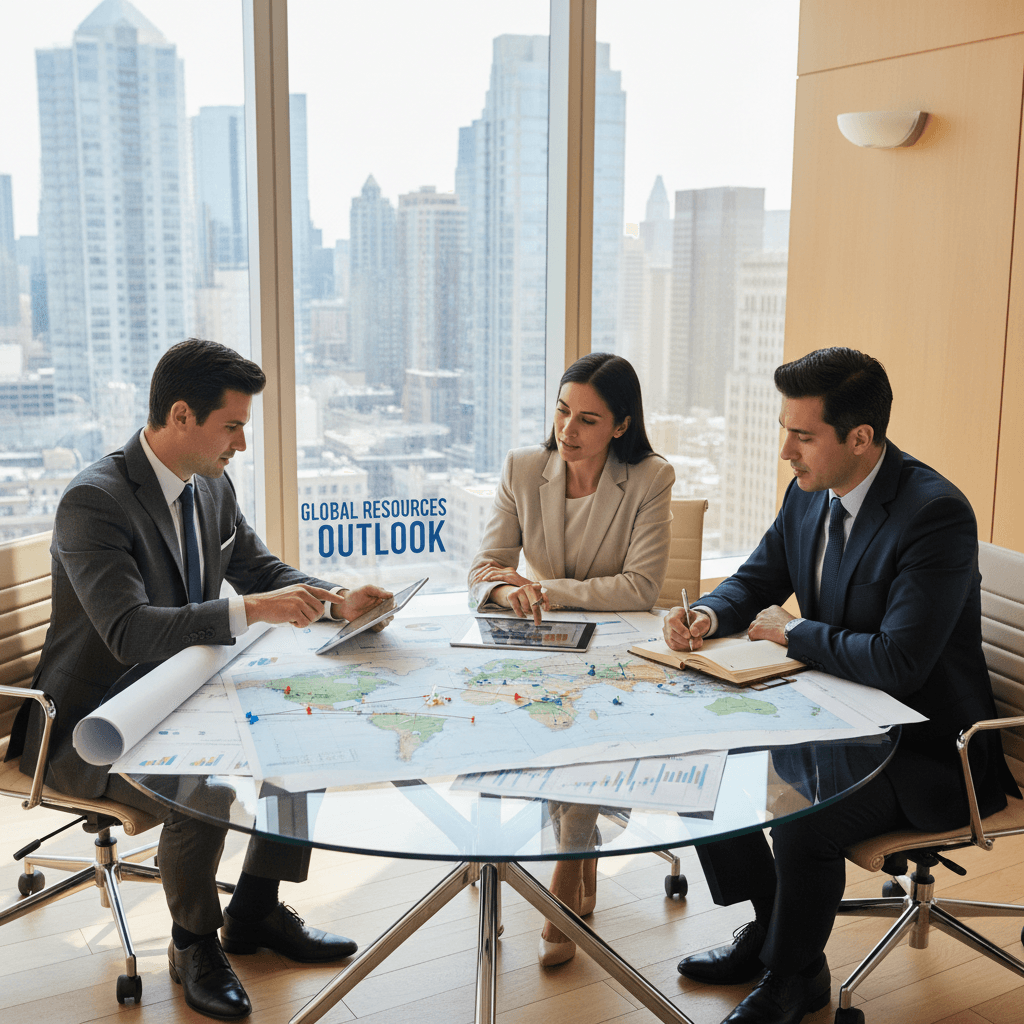 Advisory team reviewing strategic minerals trade data