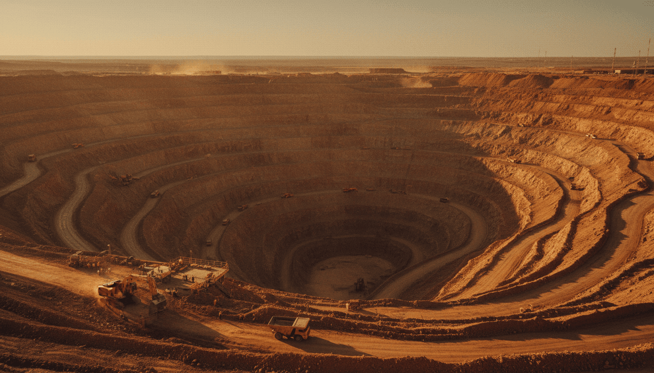 Strategic mineral sourcing - mining operation landscape